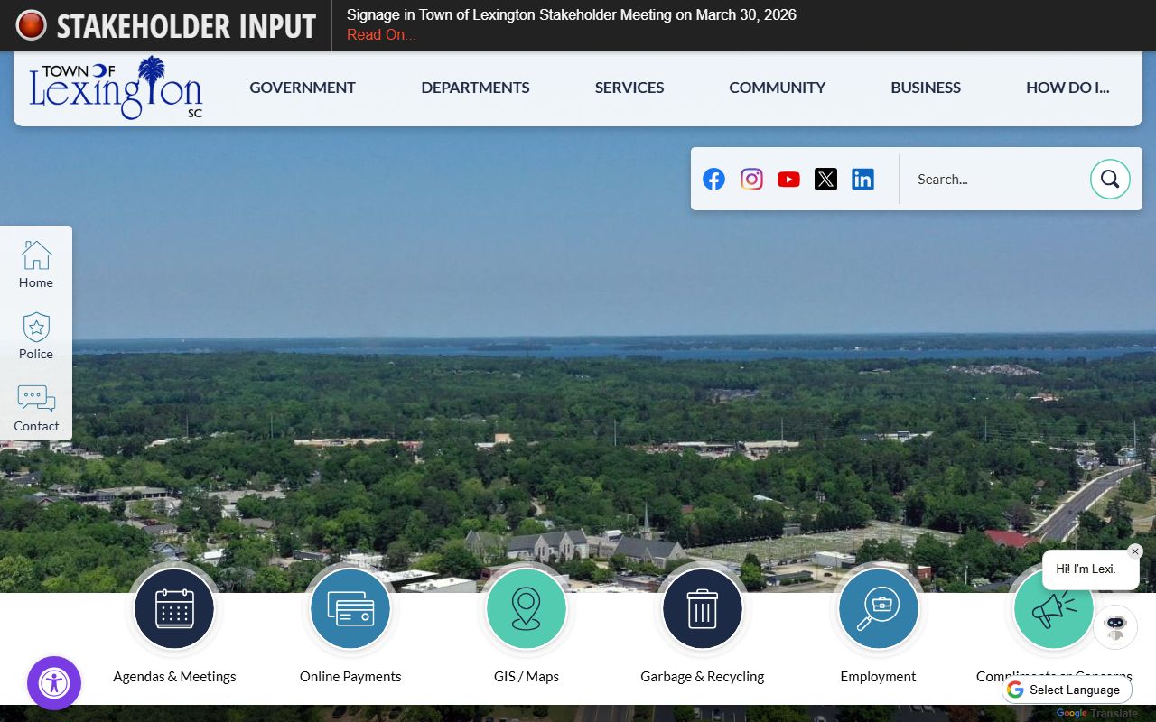 Lexington South Carolina divorce records town website