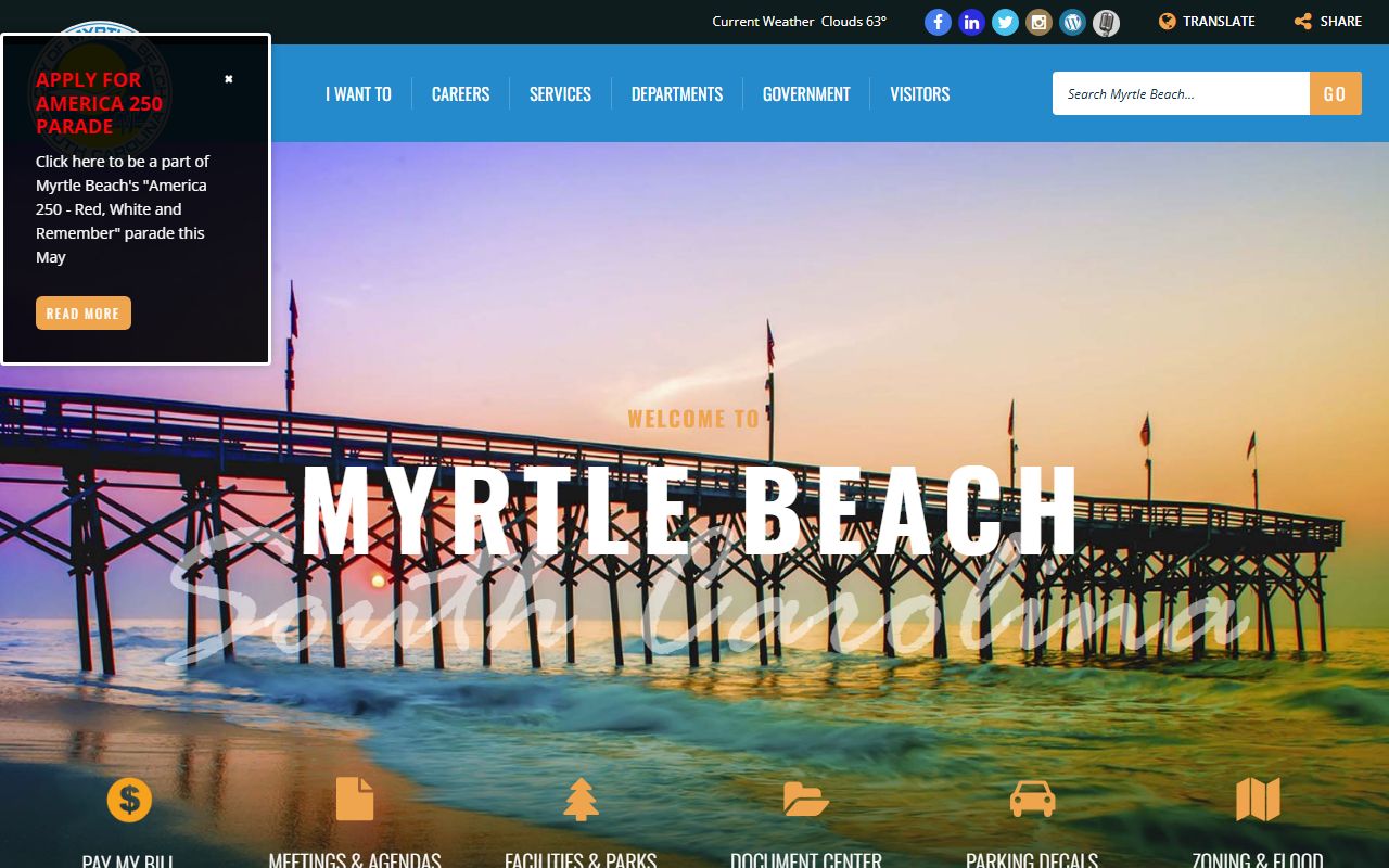 City of Myrtle Beach official website