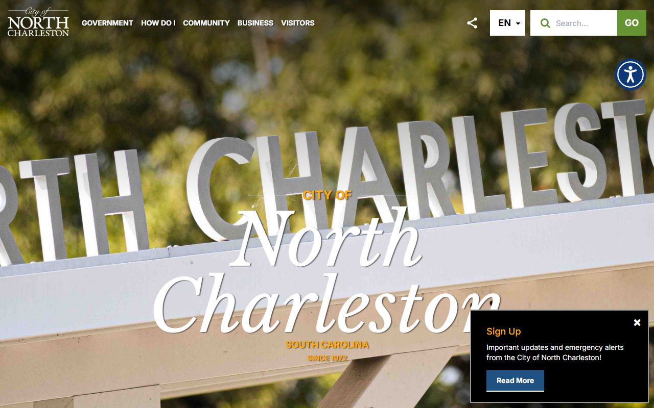 City of North Charleston official website — divorce records are held at the county Family Court, not city offices