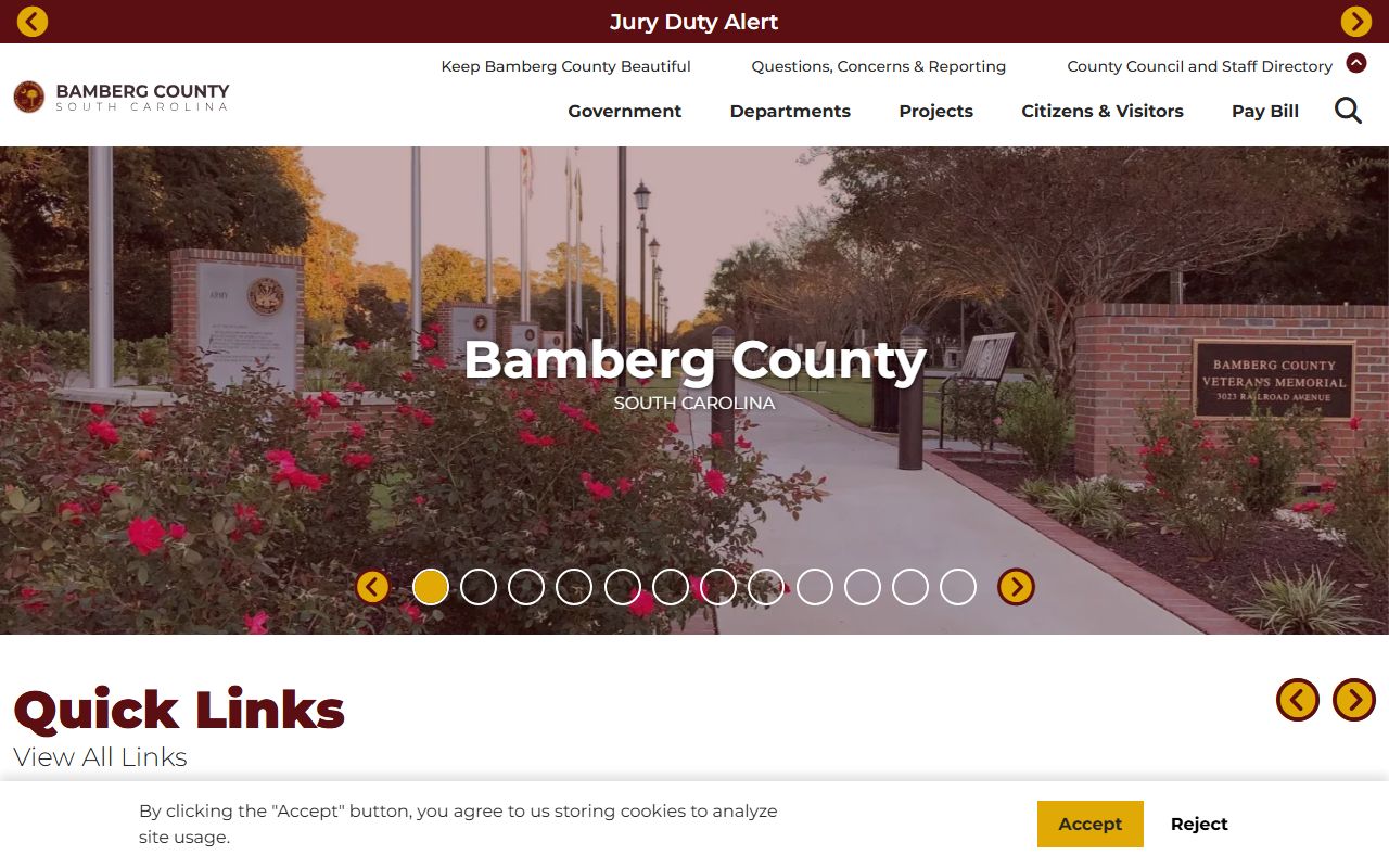 Bamberg County government portal