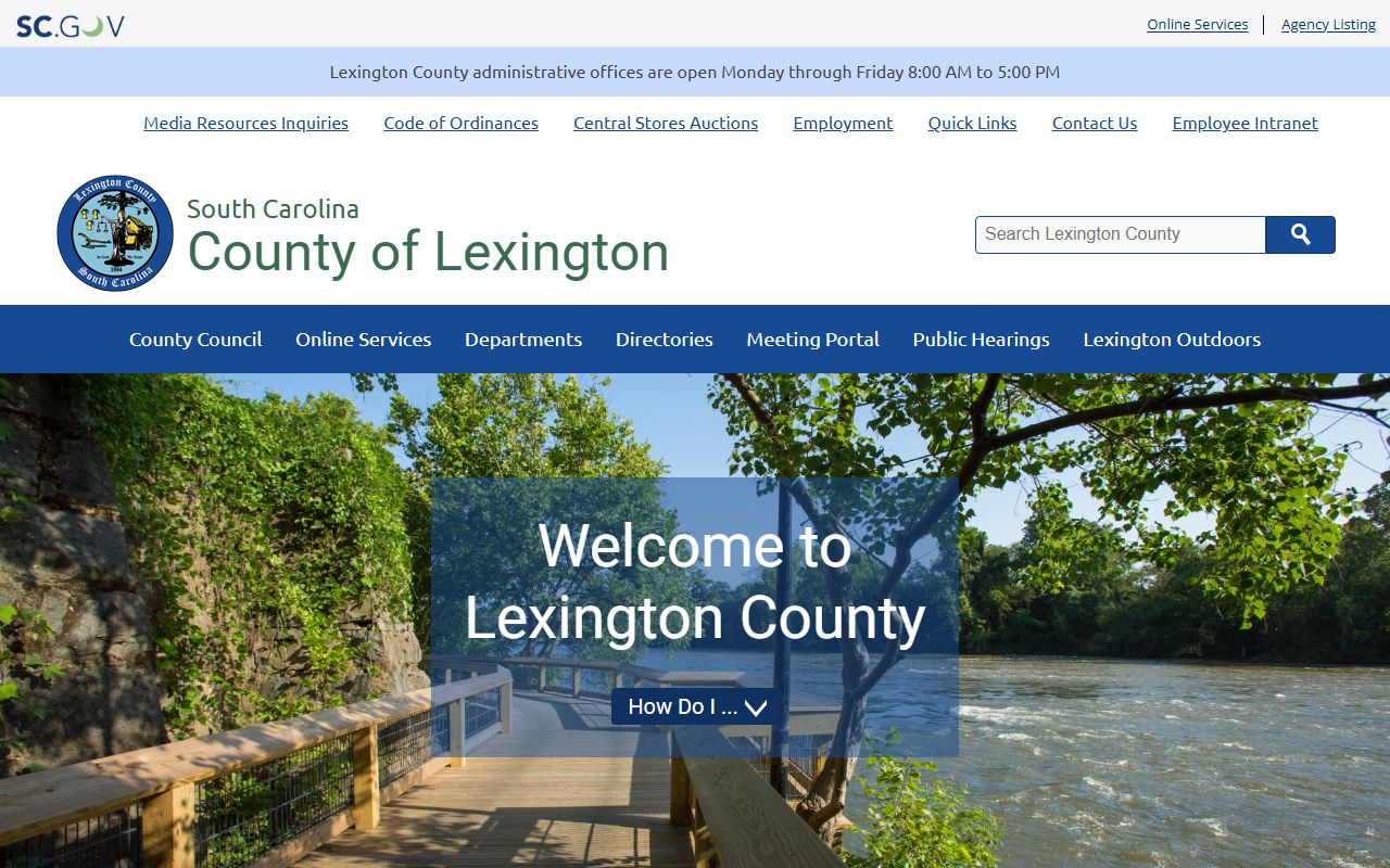 Lexington County government portal for divorce records and courthouse information