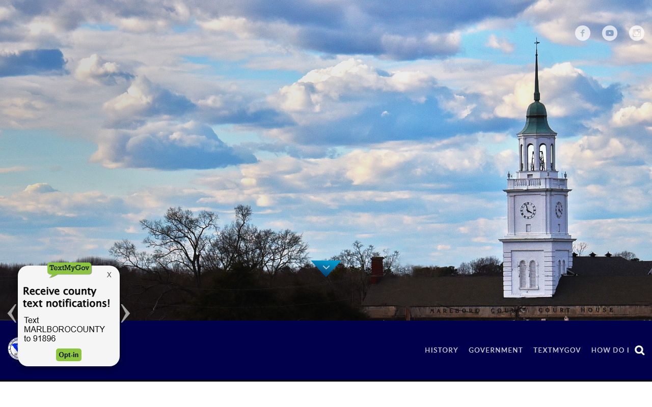 Marlboro County government portal for divorce records and courthouse information