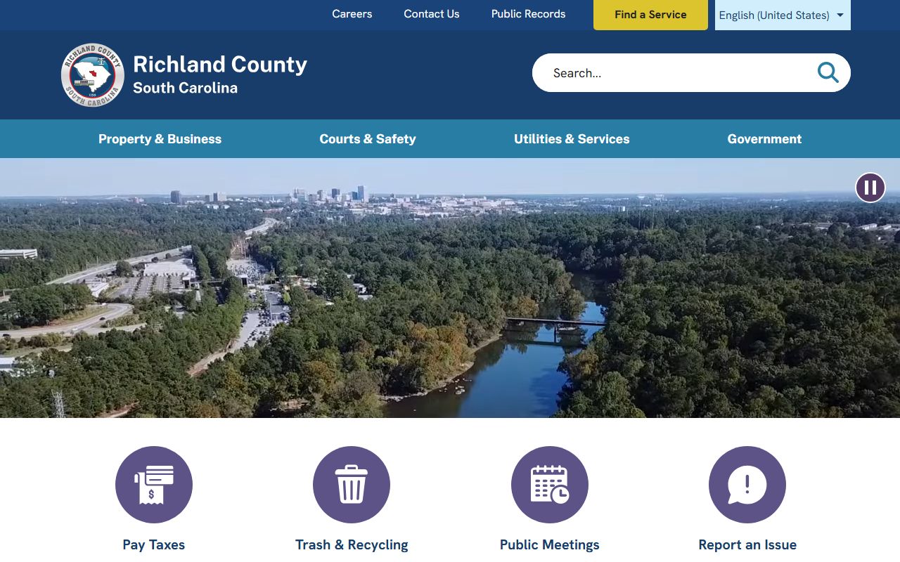 Richland County official portal for divorce records