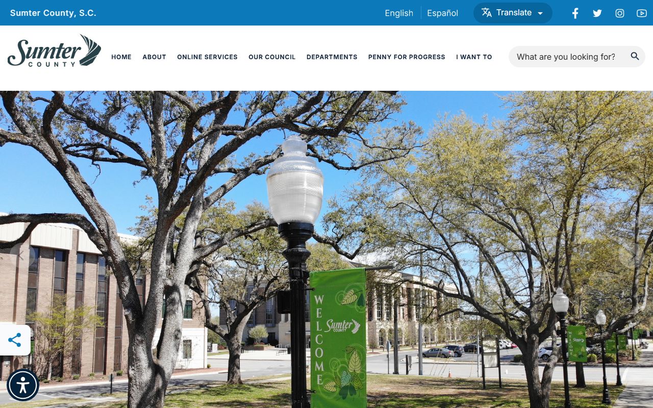 Sumter County portal showing court and divorce record information